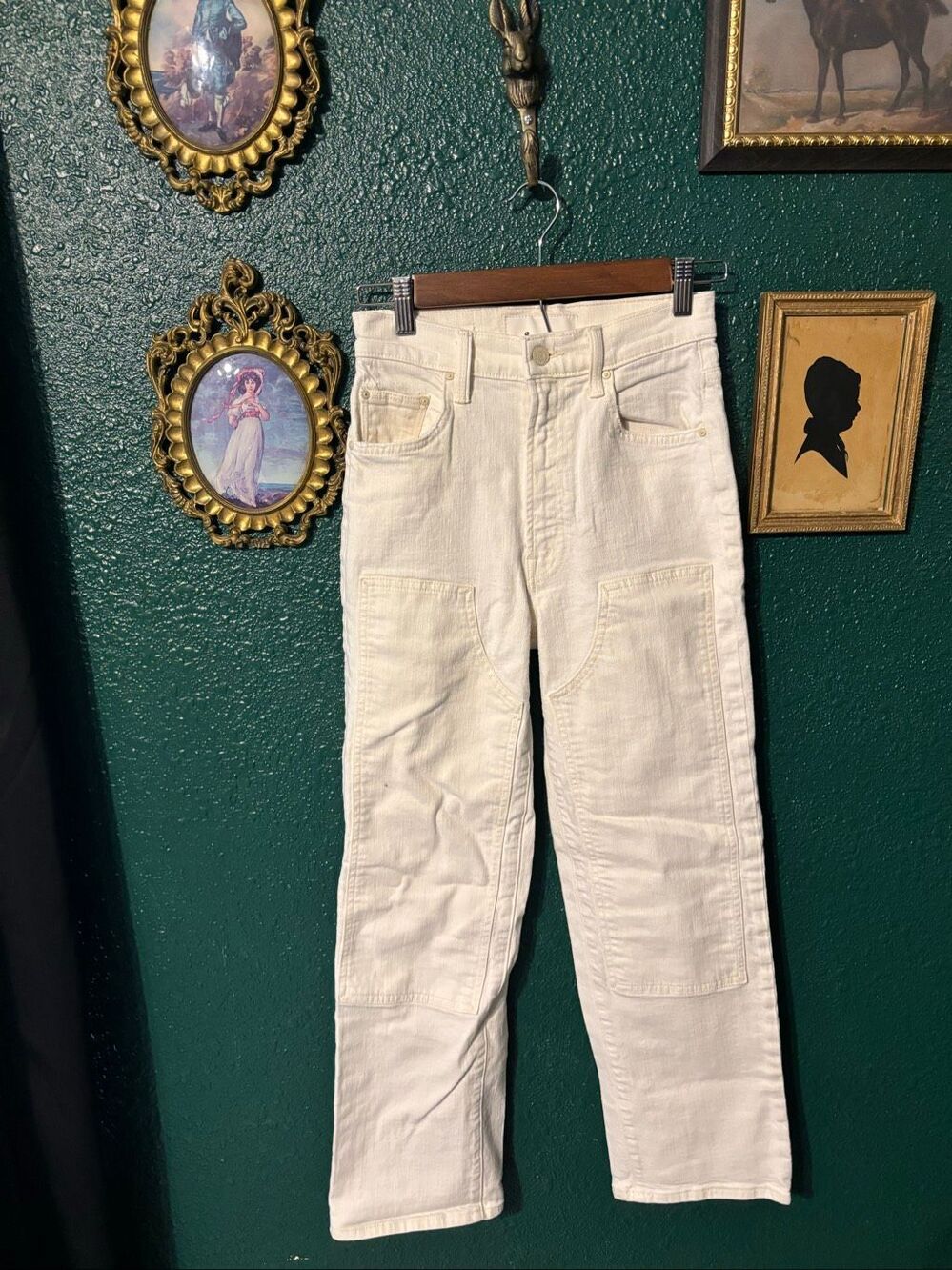 MOTHER Sz 26 The Bees Knees Rambler Zip Ankle Jeans Carpenter Style